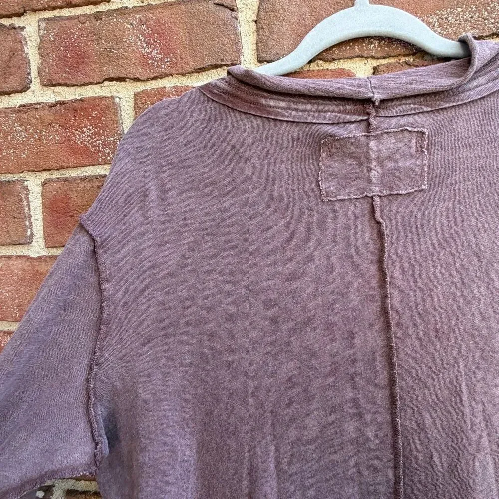 Free People We The Free Women’s Long Sleeve Regan Tee brown small NEW